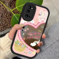 เคส Samsung S20 S20 FE/S20 Plus เคสโทรศัพท์ทาสีกระต่ายรัก พื้นผิวกระจก ฝาครอบบางเฉียบ เปลือกกันกระแท