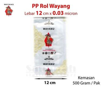 isi 500gram PLASTIK PP ROLL 4cm - 15cm bening panjang tanpa pemutus bumbu bungkus kertas kado payung