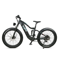 A08 26*4 Fatbike 48V 17Ah 750W 7 Speed Full Suspension Electric Mountain Bike Electric Bicycle Mountain Samebike incl shipping