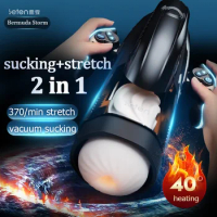 Leten High-Speed Piston Telescopic Male Masturbator Cup Powerful Vacuum Sucking Heating Blowjob Sex Machine Sex Toys For Men