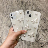 3D RIBBON Case FOR IP ( 7 - 15 ) 7 8 PLUS SE 2020 2022 X XS XR 11 12 13 14 15 PRO MAX Casing Cute Lu