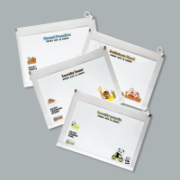 NA Map Zipper Transparan Plastik A4 / Document File Folder Map Clear Bening Sleting / Pull Ring File