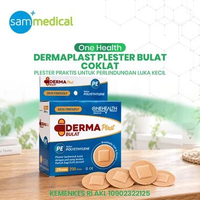 One Health Dermaplast Plester Bulat Coklat / Onehealth Plester Luka / Plester Bulat Coklat Tidak Ant
