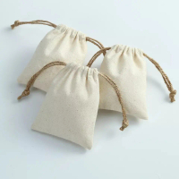 Drawstring pouch serut kantong serut bahan blacu premium dengan tali goni