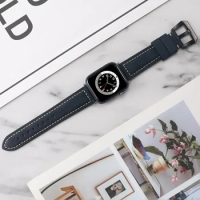 Leather Loop Watchband For Apple Watch Band 42mm 38mm Women Men Strap For Apple Watch Band 41mm 45mm Series 9 7 6 5 4 3 Bracelet