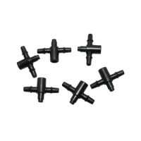50pcs 3 / 5mm Hose Shunt, Barbed Fitting 1/8-inch Tee Connector Garden Sprinkler System Accessories Gardening Tools