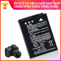 Replacement Battery EN-EL12 for Nikon S8200 S610 S620 S630 S71 S610C P300 P310 Keymission360 A900 AW130 Camera Battery 1050mAh