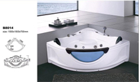 【麗室衛浴】BATHTUB WORLD 扇形 人體工學設計款 按摩浴缸 B8014 1500*1500*700mm