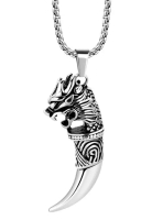 Trendyshop 狼牙鈦鋼吊墜項鍊