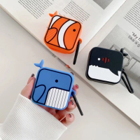 Clownfish Whale Shark Fish Case for Samsung Galaxy Buds Pro Live 2 Buds2 Pro FE Cover Protective Shell Shield for GalaxyBuds