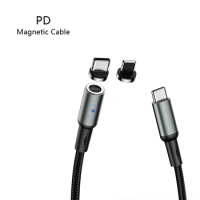 60W PD Magnetic Cable For iPhone 14 Samsung Galaxy F54 A24 F14 Galaxy M54 A54 A34 Galaxy M14 S23 Ultra Tab S8+ Charging Cable