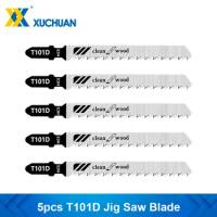 5pcs T101D Jig Saw Blade Saber Blades T Shank Reciprocating Saw Blade for Wood Cutting Tool HCS Steel Saw Blade