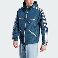 Adidas Classics WB [IL8263] 男 連帽 外套 風衣 亞洲版 運動 休閒 三葉草 拉鍊口袋 藍白