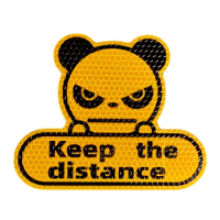 Creative Angry Panda Keep The Distance Reflective Stickers Car Sticker Car Window Decal Car Decals Car Body Decoration Sticker
