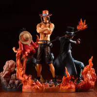 3Pcs/set Anime One Piece DXF Brotherhood II Figure Portgas Ace Sabo Luffy Figurine Action Figures PVC Collection Model Toy
