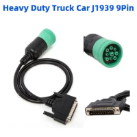 For Deutsch J1939 9pin J1708 6Pin To 16pin Truck Cable J1939 9 Pin To OBDII 16 PIN Male Female 1 in 2 Diagnosctic Tool Connector