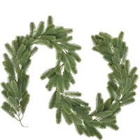 Tanaman gantung hijau buatan 200cm, tanaman merambat hiasan Natal Norfolk karangan bunga pinus palsu untuk dekorasi Natal