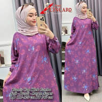 BATIK CINCARO Gamis Cap Klok Jumbo Bahan Rayon Super Busui Friendly LD 120CM PB 140CM - Fashion Wani