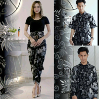 Kemeja Couple Pasangan Batik Couple Rok Kain Lilit Songket Serut Atasan Kemeja Batik Pria Dewasa Len