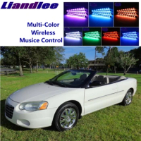 LiandLee Car Glow Interior Floor Decorative Atmosphere Seats Accent Ambient Neon light For Chrysler Sebring