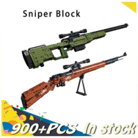 MOC 98k AWM Sniper Bricks Gun Battlefield Classic Military Building Blocks Set Particle Model Adult Kids Boy DIY Toys New Gifts
