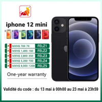 Original Apple iPhone 12 mini 64GB/128GB/256 ROM unlocked 5G 5.4-inch OLED screen A14 biomimetic chip, with Face ID 12MP camera