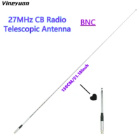 Vineyuan 130CM/51.18inch 27MHz CB Radio Telescopic Antenna BNC Male Connector Radio Antenna (VSWR 1.0~1.4)