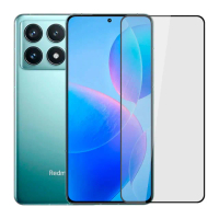 【YADI】Redmi K70 K70 Pro 6.67吋 2023 水之鏡 AGC全滿版手機玻璃保護貼 黑(滑順防汙塗層 靜電吸附)