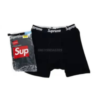 SUPREME HANES BOXER BRIEFS BLACK L