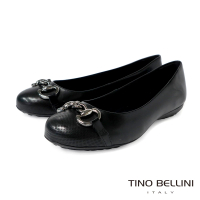 預購 TINO BELLINI 貝里尼 巴西進口金屬鍊飾娃娃鞋FWBT034-1(黑色)