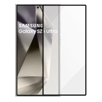 Metal-Slim Samsung Galaxy S24 Ultra 全膠滿版9H鋼化玻璃貼(支援指紋辨識解鎖)-晶鑽黑