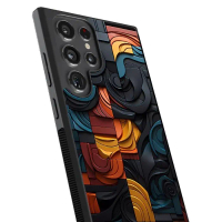Hybrid Case Samsung Galaxy S24 S23 S22 S21 S20 Ultra Plus FE Abstract Art