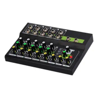 Studio Audio Mixer 10 Channel Portable Reverb Analog Mixer Sound Controller for Recording Karaoke Broadcast Live DJ