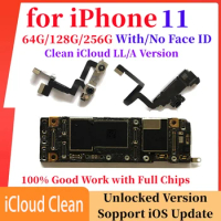 Unlock Mainboard For iPhone 11 Motherboard with FACE ID Good Working Plate without iCloud Main Free ID Logic Board For iPhone11