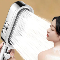 High Pressure Shower Head 3-mode Adjustable Shower Filtered Water-saving Hand Shower Shower Mixer Bathroom Accessories