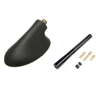 Aerial Antenna Base For Ford Focus 1989 To 2011 C-MAX &amp; 120Mm Black Antenna Short-On Car Radio AM/FM Aerial + Adapter