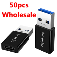50pcs USB 3.0 to Type-C Adapter OTG Converter Thunderbolt 3 Type-C Adapter OTG Cable For Macbook pro Air Samsung S10 S9 USB OTG