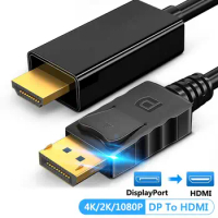HD 1080P Or 4K DisplayPort DP To HDMI-compatible Converter Adapter Cable For PS3 PS4 PC Display Monitor Laptop DP To Hdmi Cable