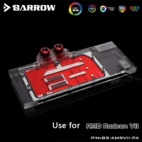 BARROW Water Block Use for AMD Radeon VII Founder Edition /Full Cover GPU Block / Support Original Backplate 5V 3PIN Header RGB