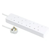 施耐德 Schneider 13A四位獨立開關安全拖板 | LED指示燈 | 3米電線 | 香港行貨