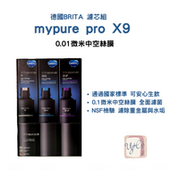 【德國BRITA 公司貨】mypure pro X9 濾芯組(0.01微米中空絲膜)