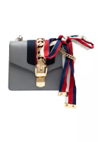 Gucci 二手 Gucci 迷你皮革織帶 Sylvie 鏈條斜背包