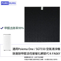 【PUREBURG】適用Poiema One SGT550 空氣清淨機 副廠除臭除甲醛活性碳催化網替代 K-FA06Y