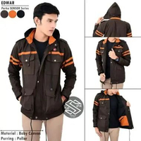 MND Jaket Parka Magnum Jaket Parka Baby Canvas Jaket Parka Pria Coklat XL