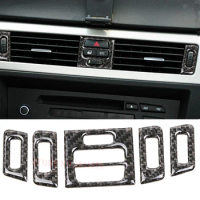 For BMW e90 e92 e93 2005-2012 Carbon Fiber Interior Central Air Conditioner Outlet Decoration Frame Cover Car-Styling