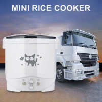 1L Portable Rice Cooker Removable Non-stick Pot Multi-cooker One Button To Cook Rice Warmer Steamer for Cooking Soup Rice Stews