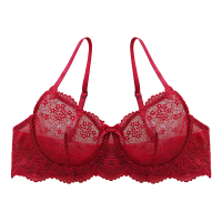 European and American French Style Sexy Hollow Lace Bra
