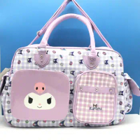 Sanrio Kuromi Handbag Cinnamonroll Hellokitty Purin Lady`s Large Capacity Bag Shoulder Bag Crossbody Bag Delivery Strap
