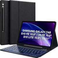 三星s10fe平板保護套三星平板電腦藍芽鍵盤三星S9FE+S9三星平板殼
