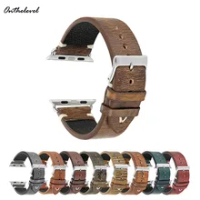 Onthelevel Vintage Handmade Mix Color Watch Strap for apple watch 42mm Replacement Adapter Link Watch Band For iWatch